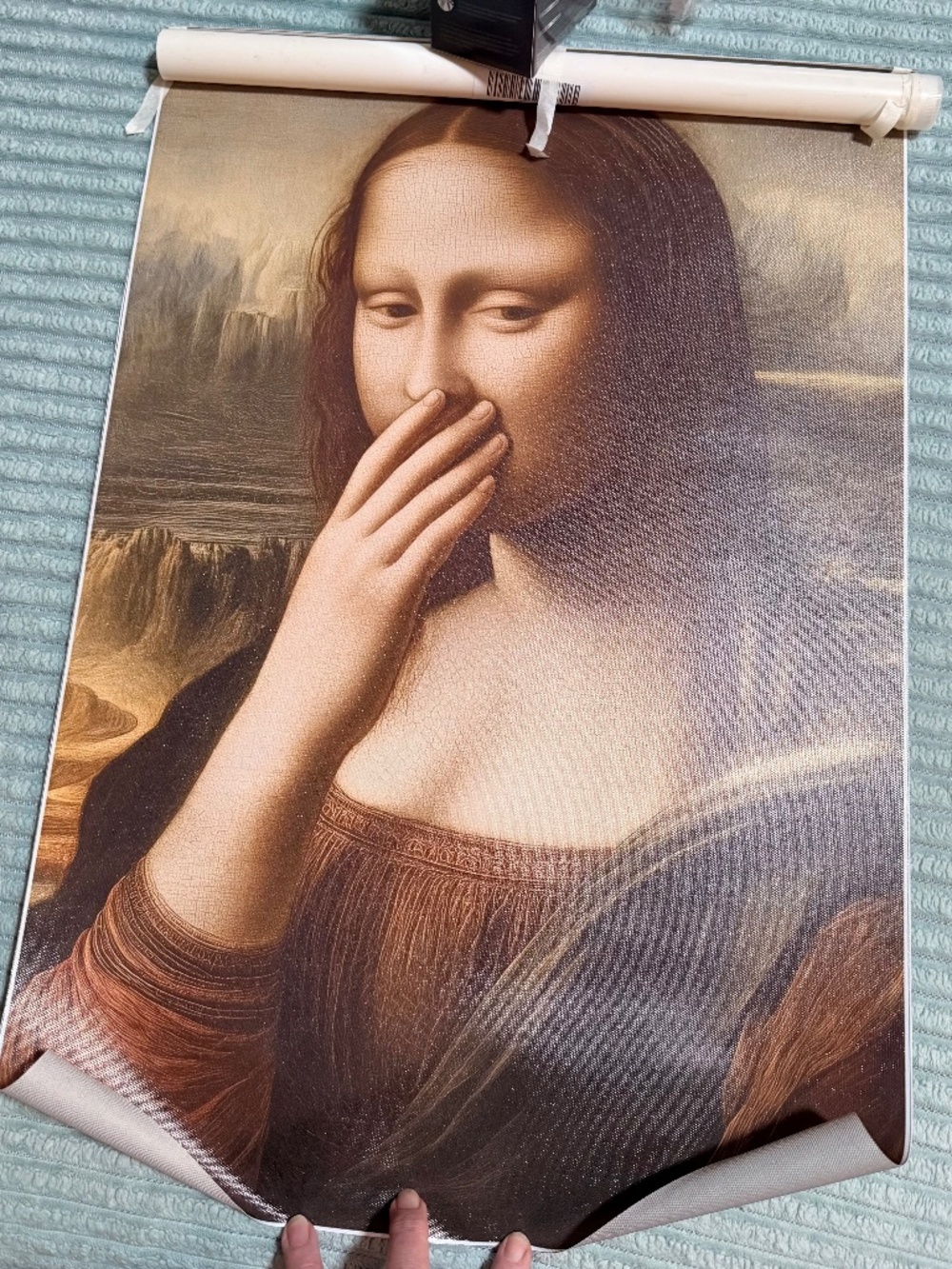 Funny Mona Lisa Canvas Wall Art Poster 16x24 Renaissance Home Decor